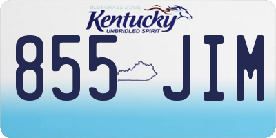 KY license plate 855JIM