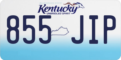 KY license plate 855JIP