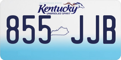 KY license plate 855JJB