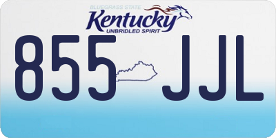 KY license plate 855JJL