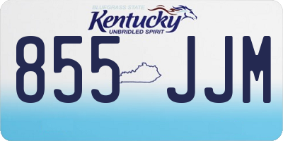 KY license plate 855JJM