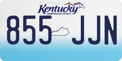 KY license plate 855JJN