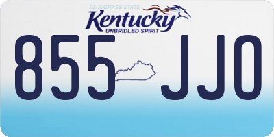 KY license plate 855JJO