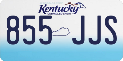 KY license plate 855JJS