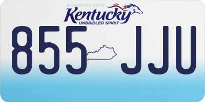KY license plate 855JJU