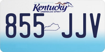 KY license plate 855JJV