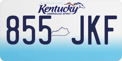 KY license plate 855JKF
