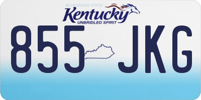 KY license plate 855JKG