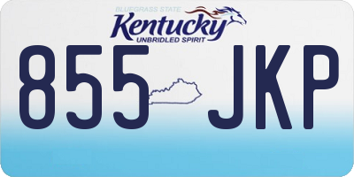 KY license plate 855JKP