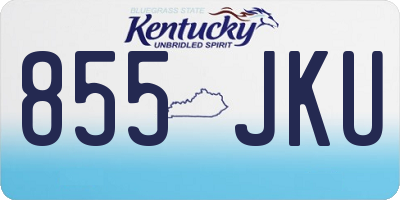 KY license plate 855JKU