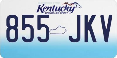 KY license plate 855JKV