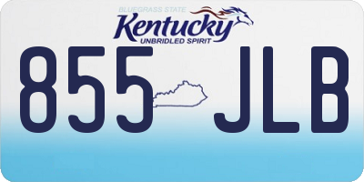 KY license plate 855JLB