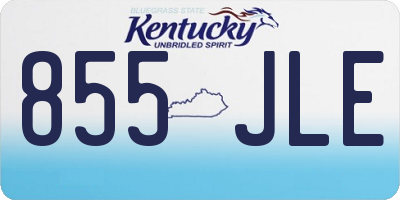 KY license plate 855JLE