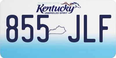 KY license plate 855JLF