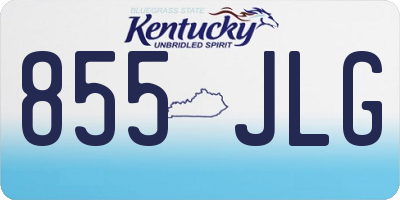 KY license plate 855JLG