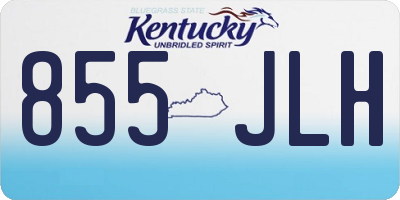 KY license plate 855JLH