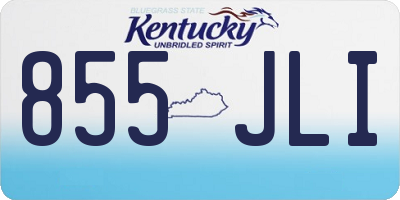 KY license plate 855JLI