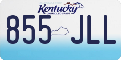 KY license plate 855JLL