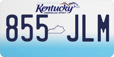 KY license plate 855JLM