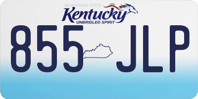 KY license plate 855JLP