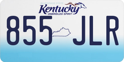 KY license plate 855JLR