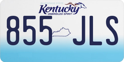 KY license plate 855JLS