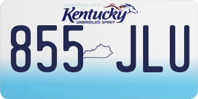 KY license plate 855JLU