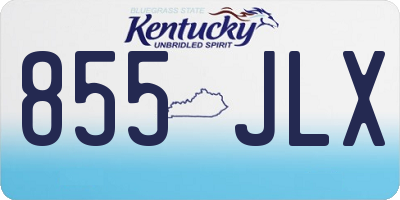 KY license plate 855JLX