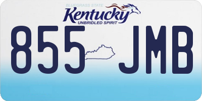 KY license plate 855JMB