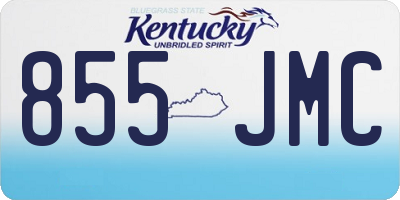 KY license plate 855JMC