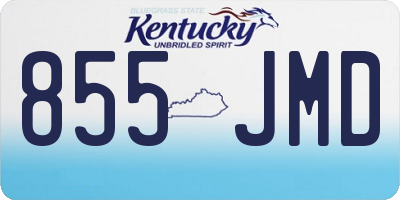 KY license plate 855JMD