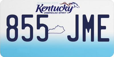 KY license plate 855JME