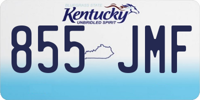 KY license plate 855JMF