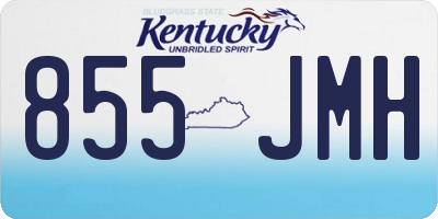 KY license plate 855JMH