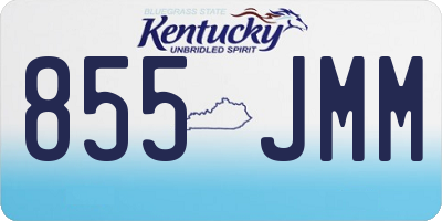 KY license plate 855JMM