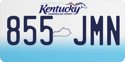 KY license plate 855JMN