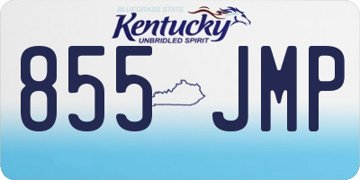 KY license plate 855JMP