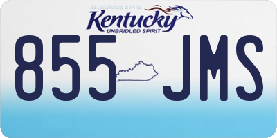 KY license plate 855JMS