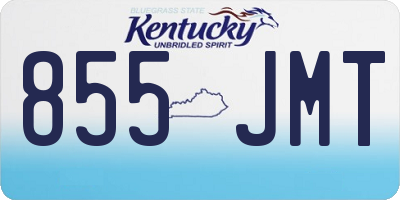 KY license plate 855JMT