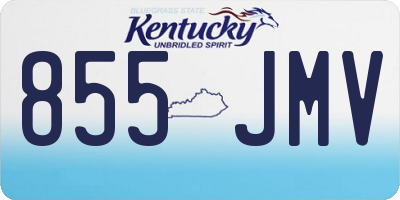 KY license plate 855JMV