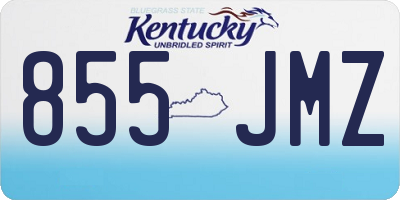 KY license plate 855JMZ