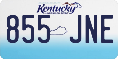 KY license plate 855JNE