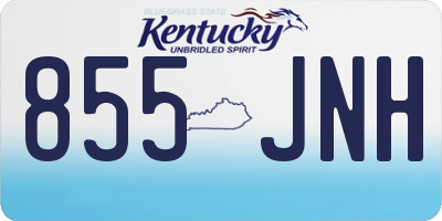 KY license plate 855JNH