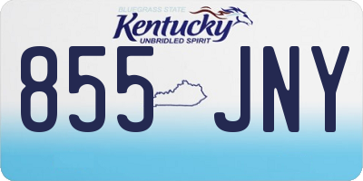 KY license plate 855JNY