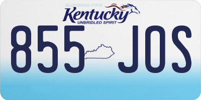 KY license plate 855JOS