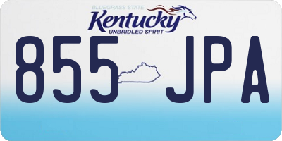 KY license plate 855JPA