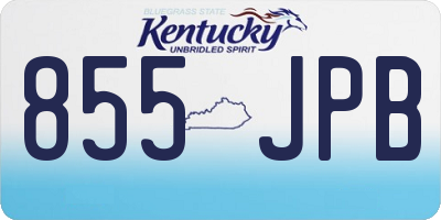 KY license plate 855JPB