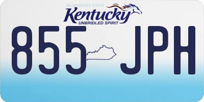 KY license plate 855JPH