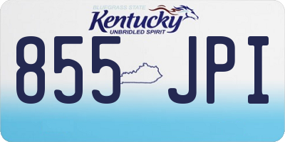 KY license plate 855JPI