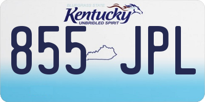 KY license plate 855JPL